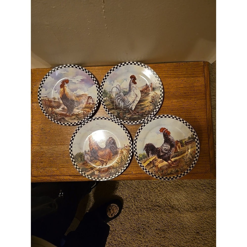 decorative farm rooster wall plate